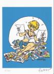 (AUT) Walthéry - Ex-libris - MC2017 - La Vache qui médite. 